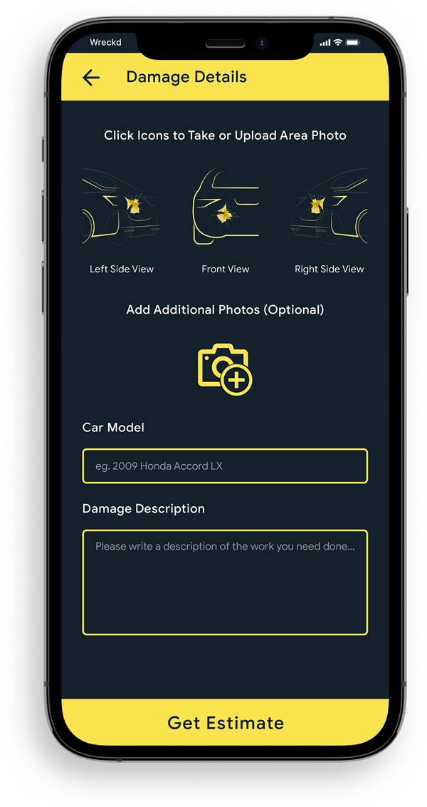 Start2Finish App Damage Details